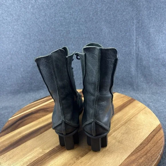 TRIPPEN Germany Women's Medieval Black Leather Platform Boots EU 39 US 8.5 - Picture 6 of 13